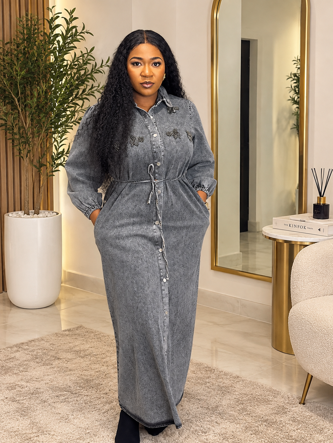 Cluster Pearl Jean Dress