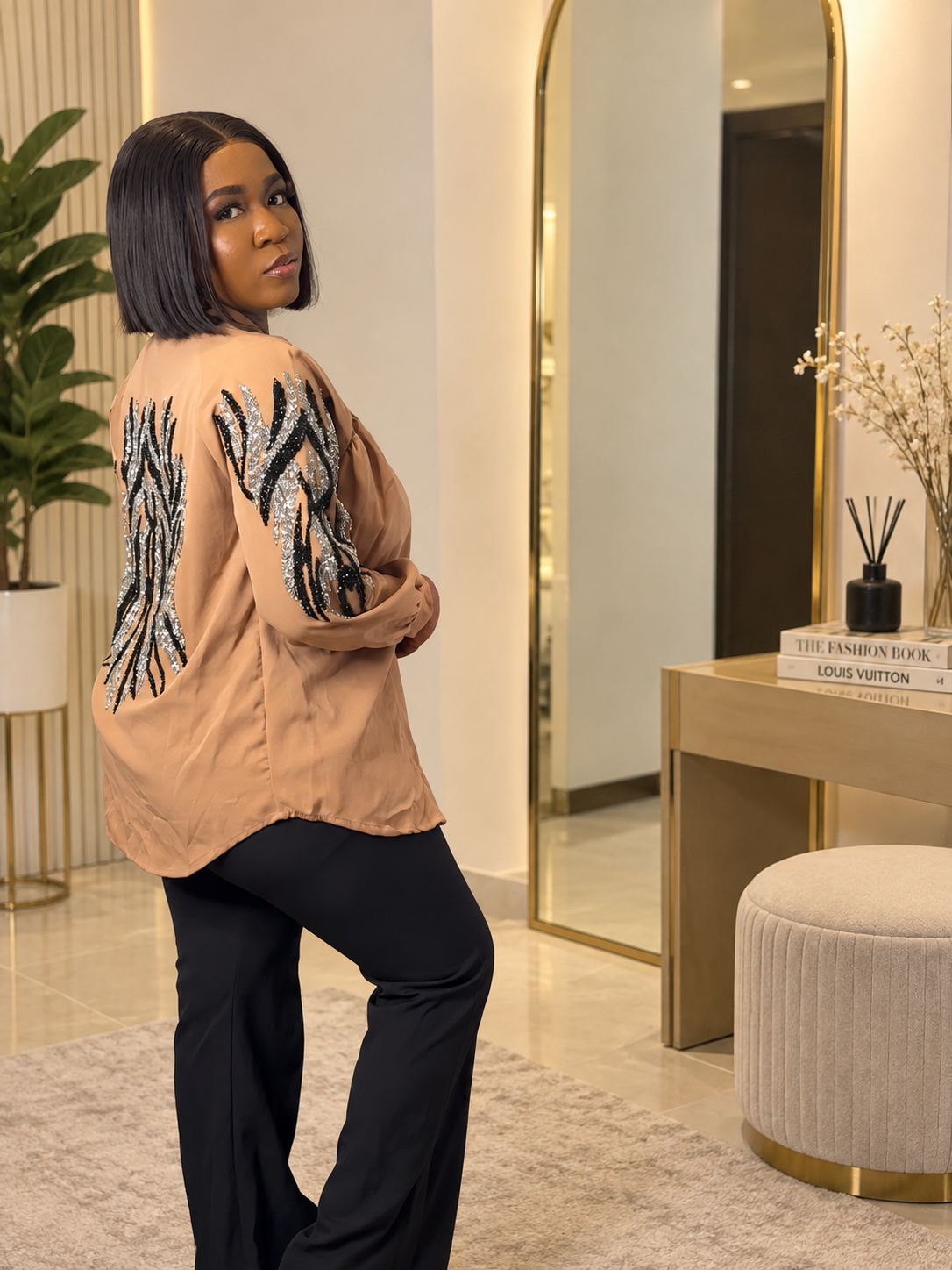 3pcs Graceful Woman Set (Blouse, Inner, Trouser)