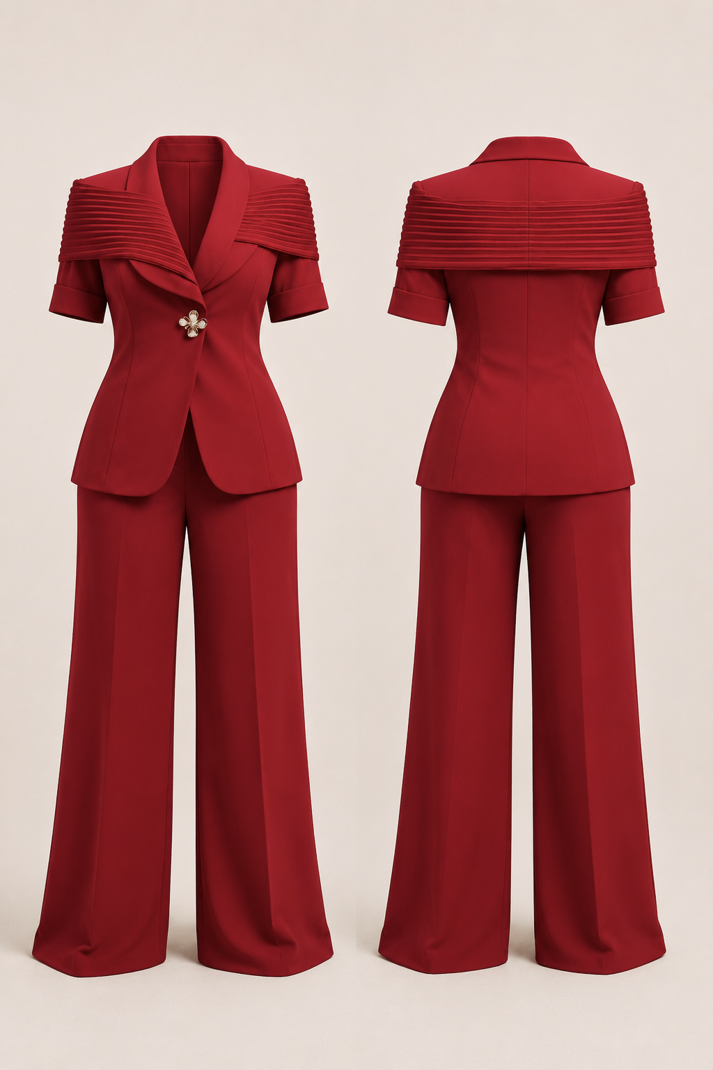 Rouge Elegance Suit Set