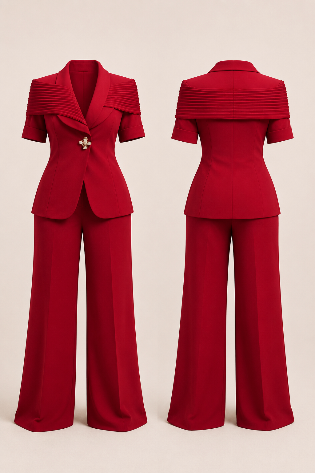 Rouge Elegance Suit Set