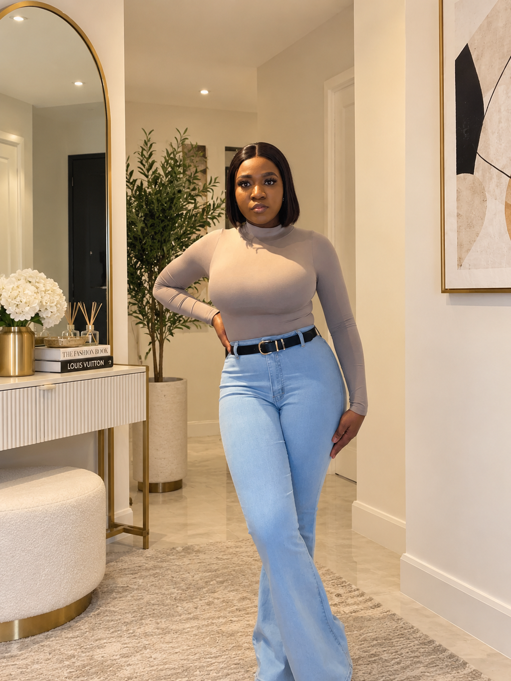 Long Sleeve Turtle Neck Bodysuit