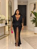 Black diamond glow dress