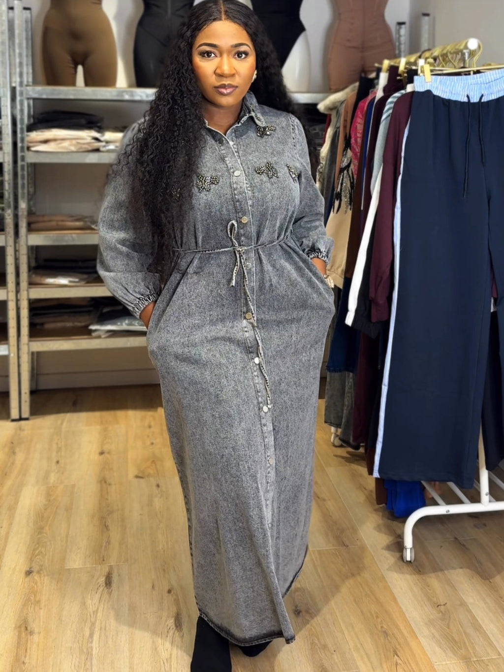 Cluster Pearl Jean Dress