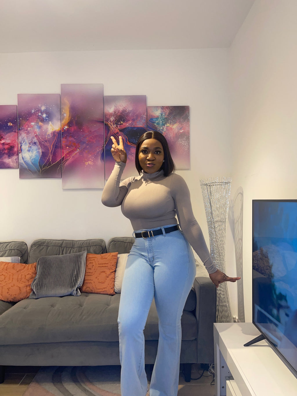 Long Sleeve Turtle Neck Bodysuit