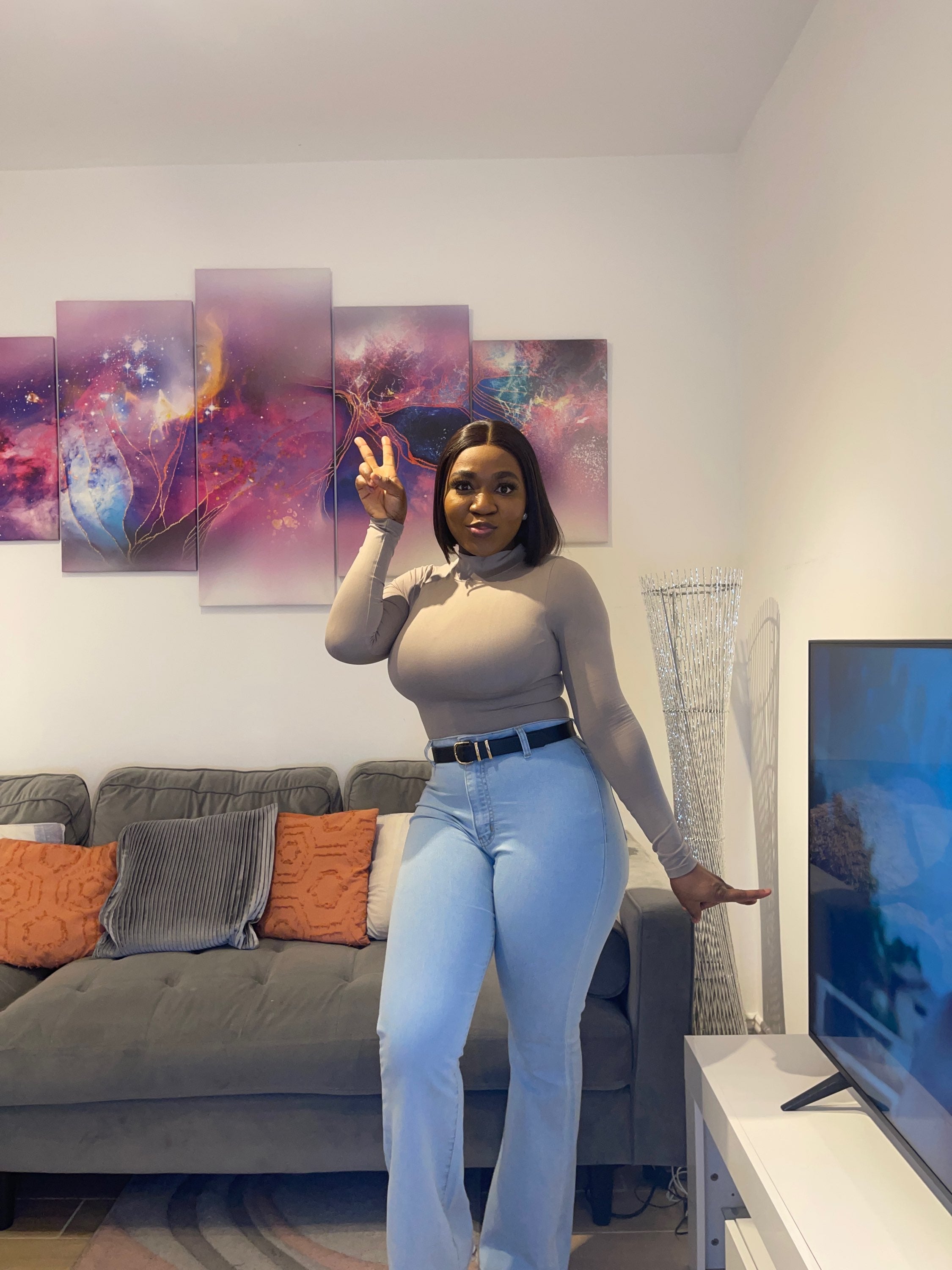 Long Sleeve Turtle Neck Bodysuit