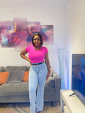 High Waist Basic Light Blue Jeans