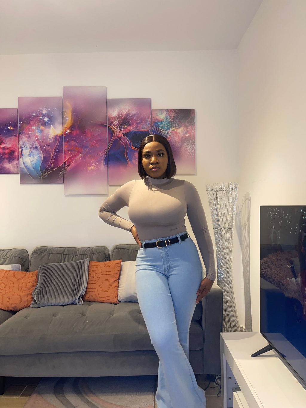 Long Sleeve Turtle Neck Bodysuit