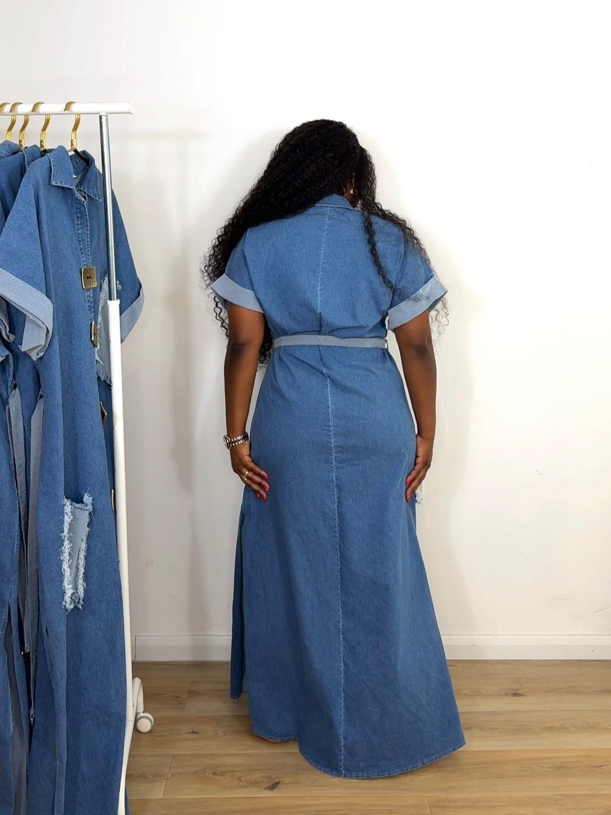 Denim Stride Maxi dress