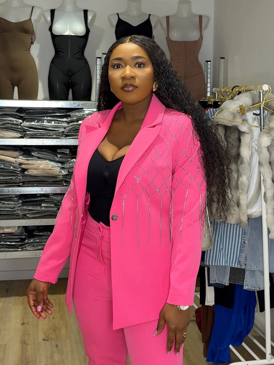 Crystal Glam Pink Suit