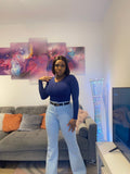 Round Button Neck Long Sleeve bodysuit
