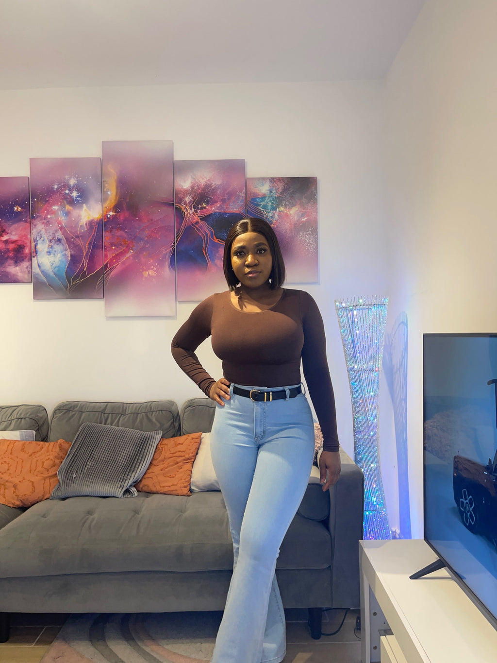 Round Neck Long Sleeve Bodysuit
