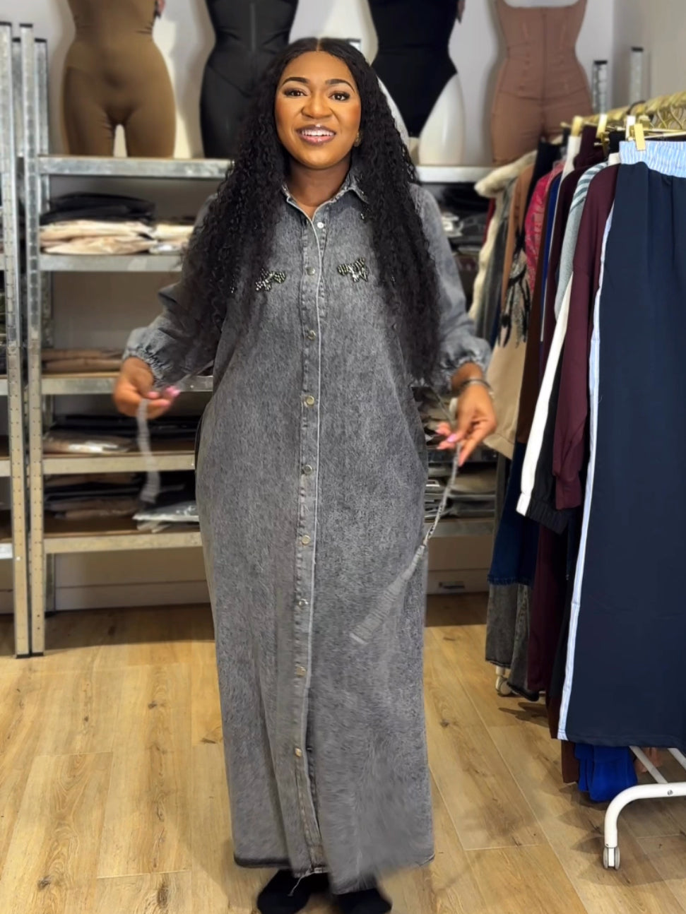 Cluster Pearl Jean Dress