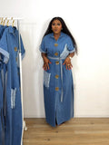 Denim Stride Maxi dress