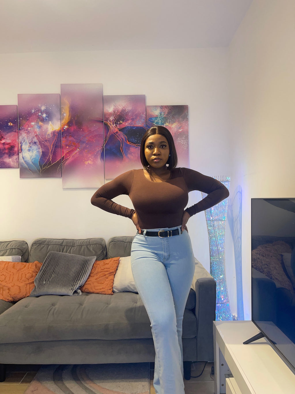 Round Neck Long Sleeve Bodysuit