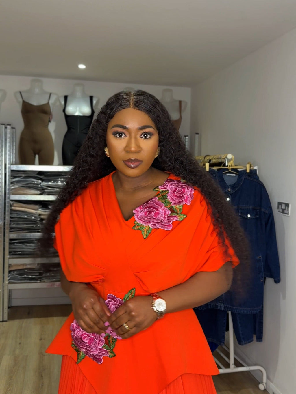 Rose Orange Dress