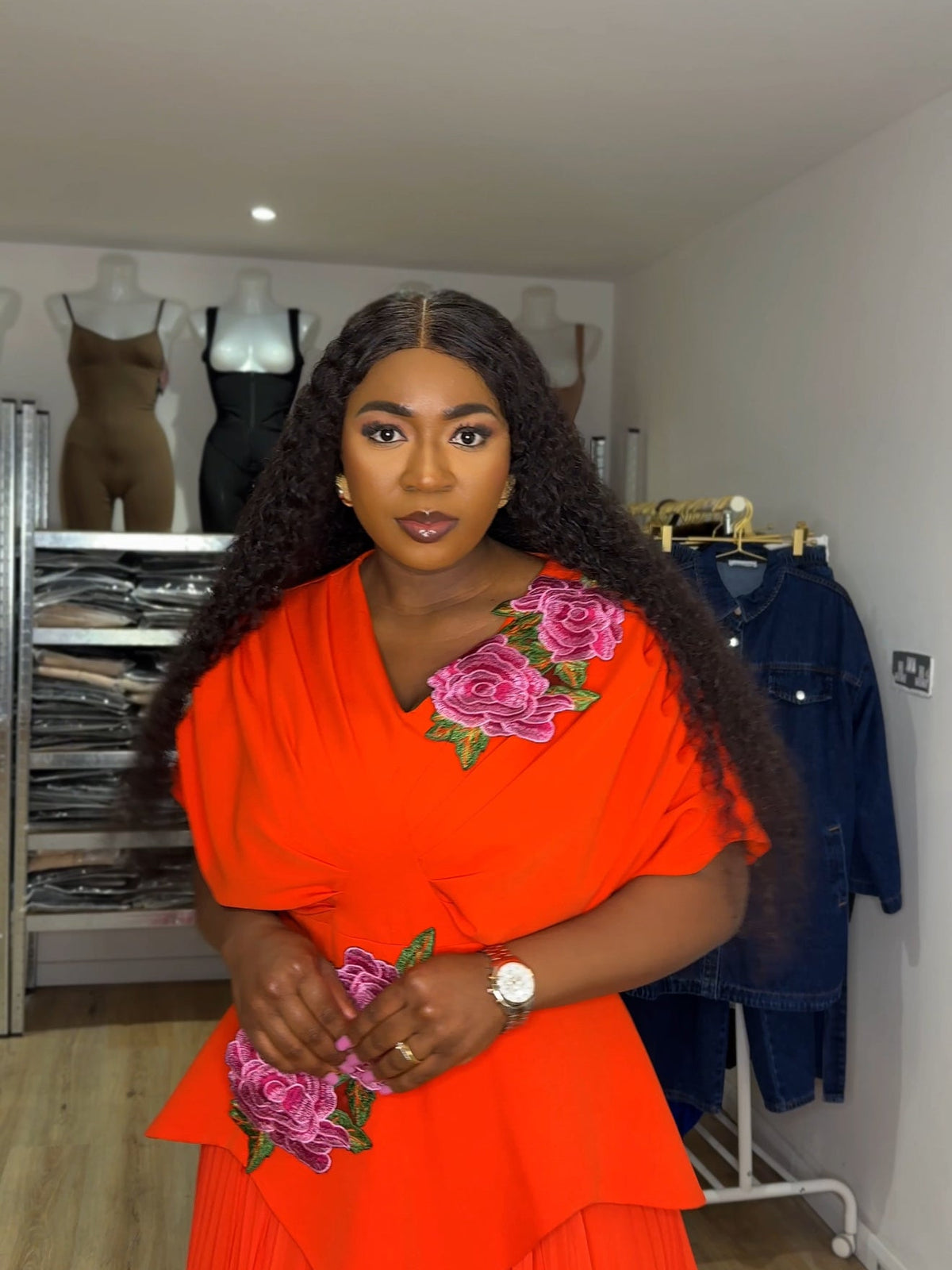 Rose Orange Dress