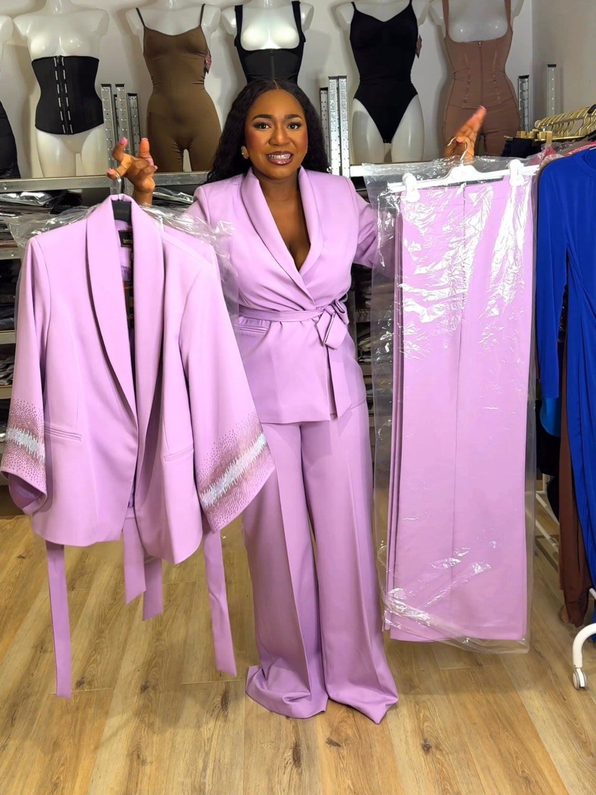 Glimmer cuff blazer