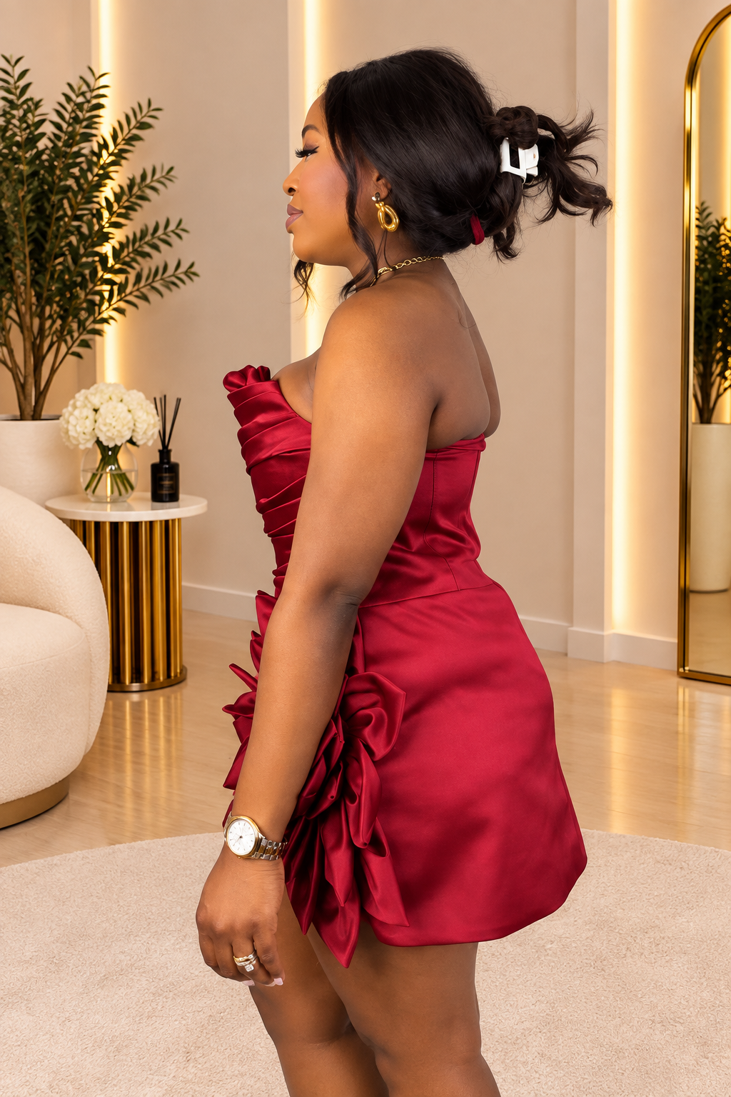Crimson Bloom Dress