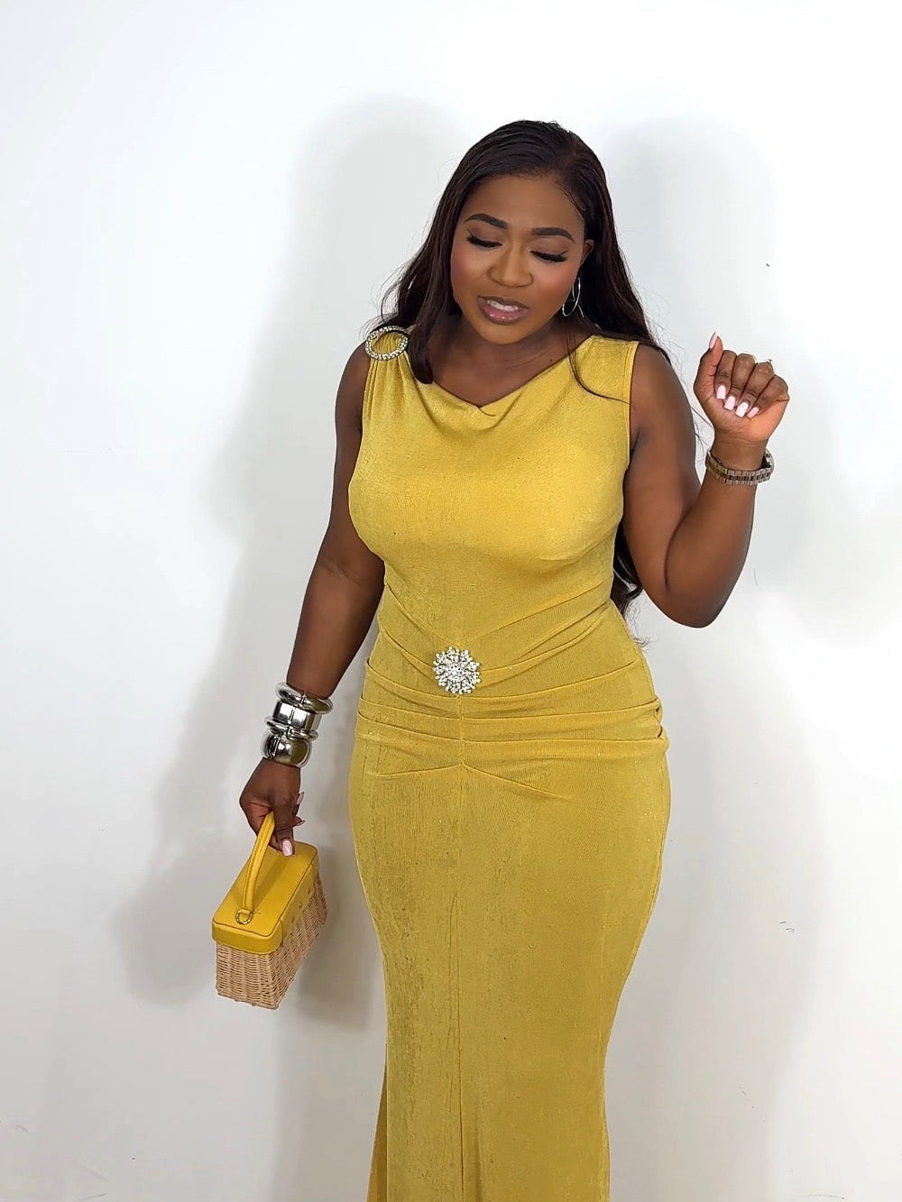 Aura Brooch Dress