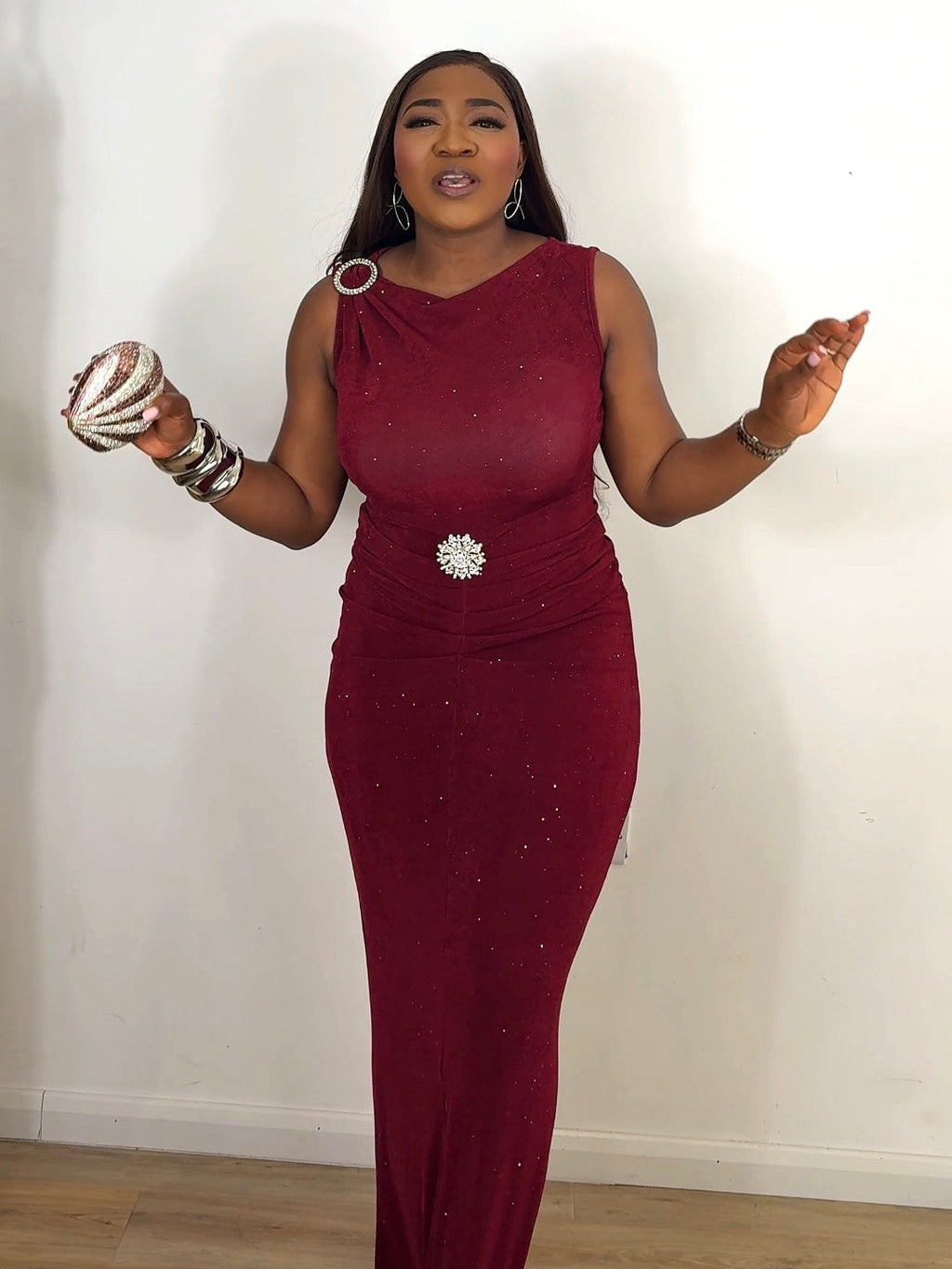 Aura Brooch Dress