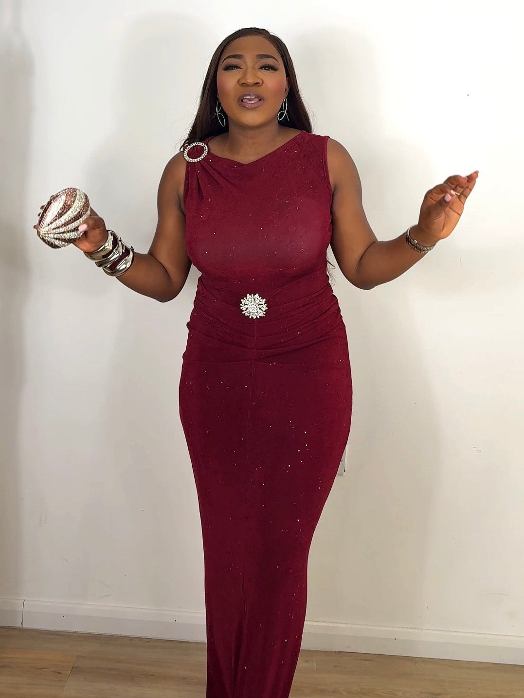 Aura Brooch Dress