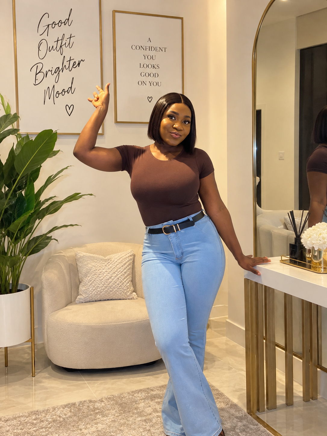 Round Neck Short Sleeve Bodysuit
