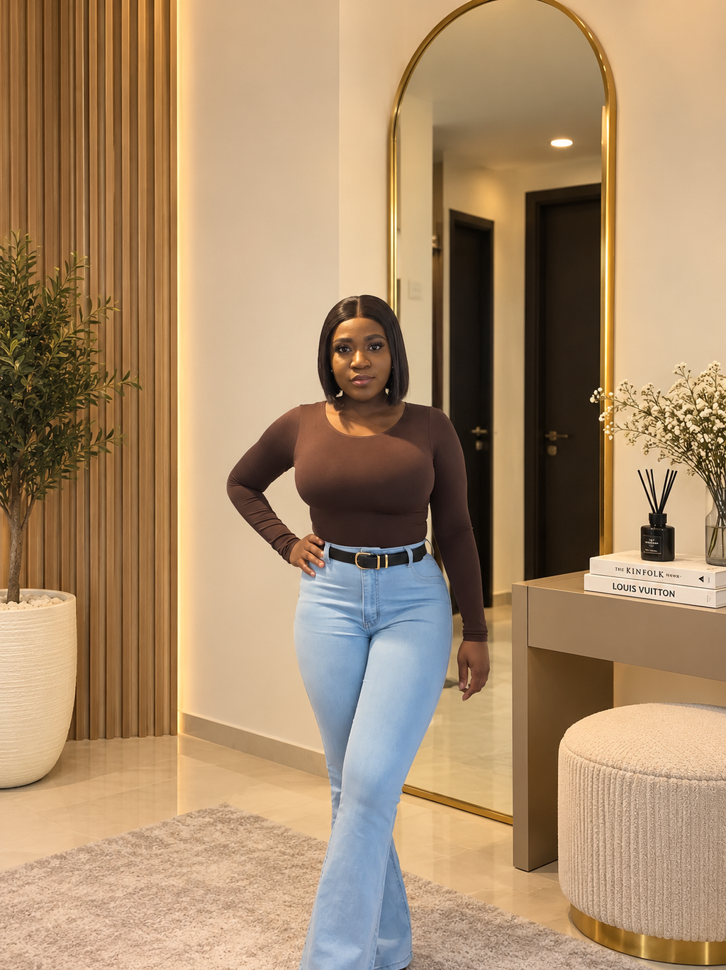 Round Neck Long Sleeve Bodysuit