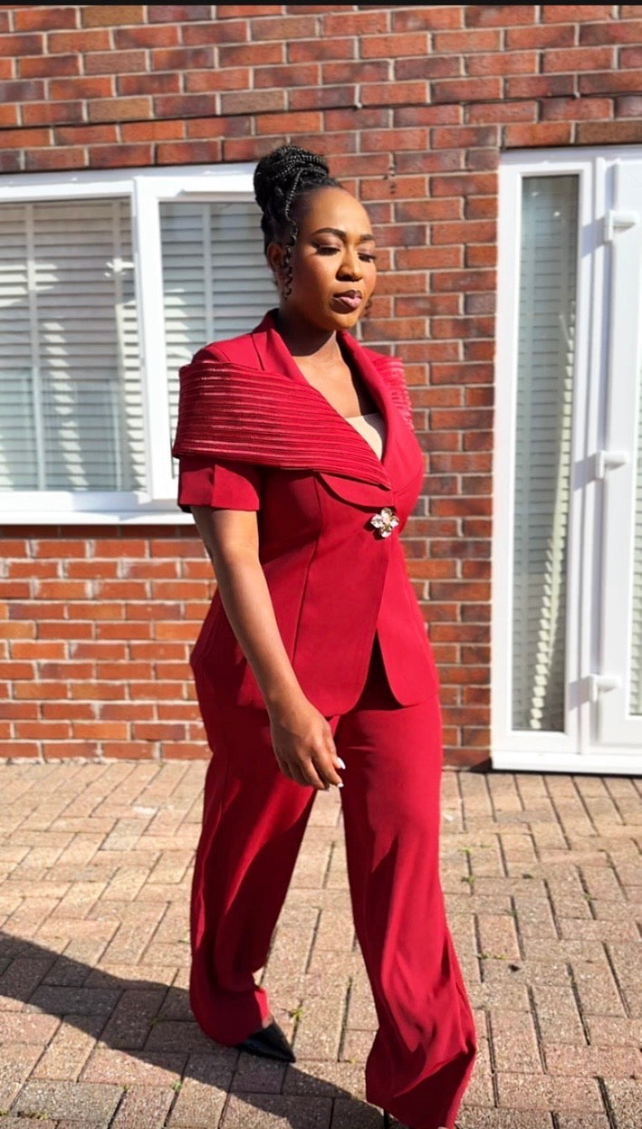 Rouge Elegance Suit Set