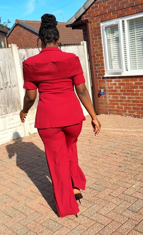 Rouge Elegance Suit Set
