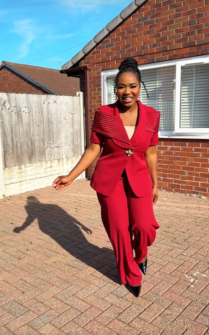Rouge Elegance Suit Set